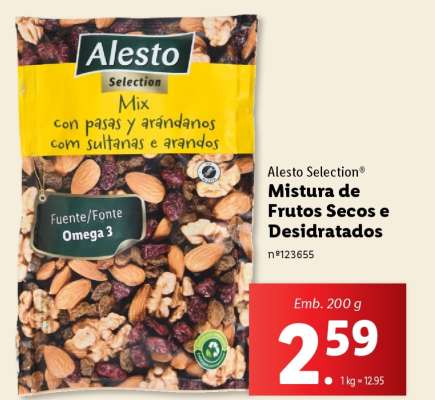 Alesto Selection® Mistura de Frutos Secos e Desidratados