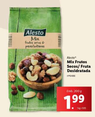 Alesto Mix Frutos Secos/Fruta Desidratada
