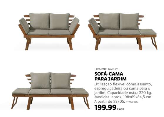 SOFÁ-CAMA PARA JARDIM