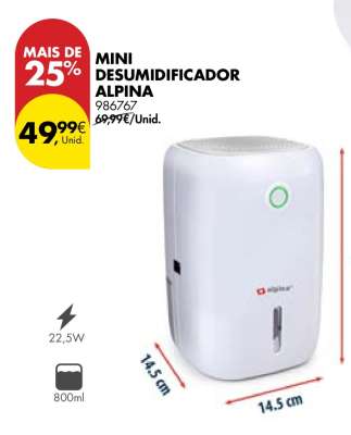 Mini Desumidificador Alpina