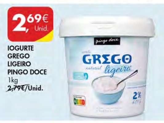 Iogurte Grego Ligeiro Pingo Doce