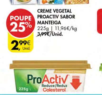 Creme Vegetal ProActiv Sabor Manteiga