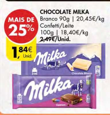 CHOCOLATE MILKA