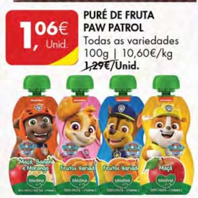 PURÉ DE FRUTA PAW PATROL