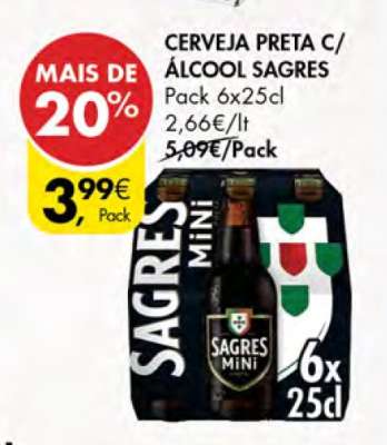 CERVEJA PRETA C/ÁLCOOL SAGRES