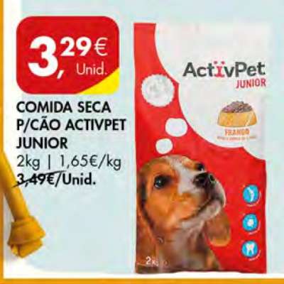 COMIDA SECA P/CÃO ACTIVPET JUNIOR