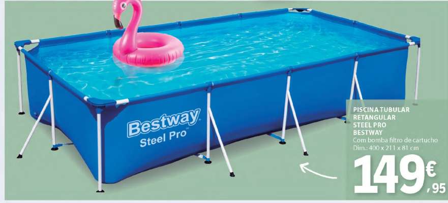 Piscina Tubular Retangular Steel Pro Bestway