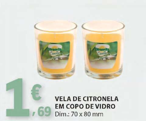 Vela de Citronela em Copo de Vidro