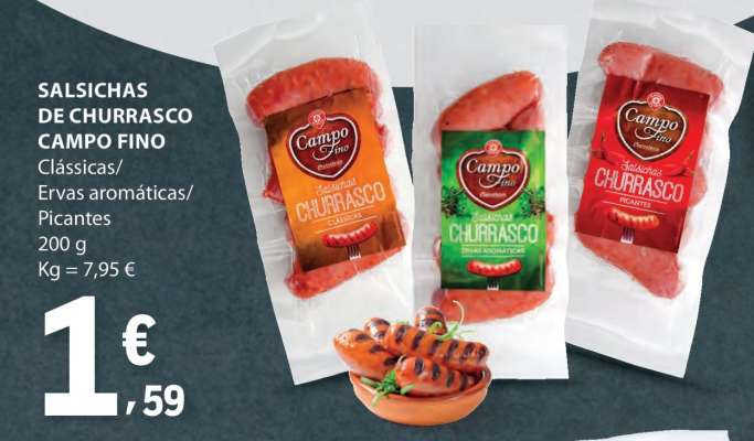 Salsichas de Churrasco Campo Fino