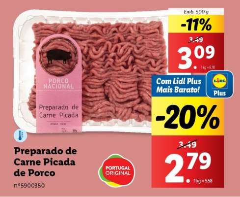 Preparado de Carne Picada de Porco