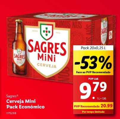 Sagres Cerveja Mini Pack Económico