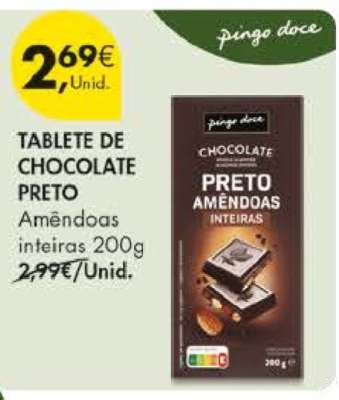 TABLETE DE CHOCOLATE PRETO