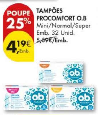 Tampões ProComfort O.B
