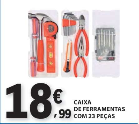 Caixa de Ferramentas com 23 Peças