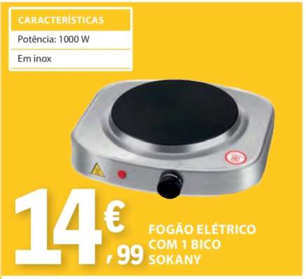 Fogão Elétrico com 1 Bico Sokany