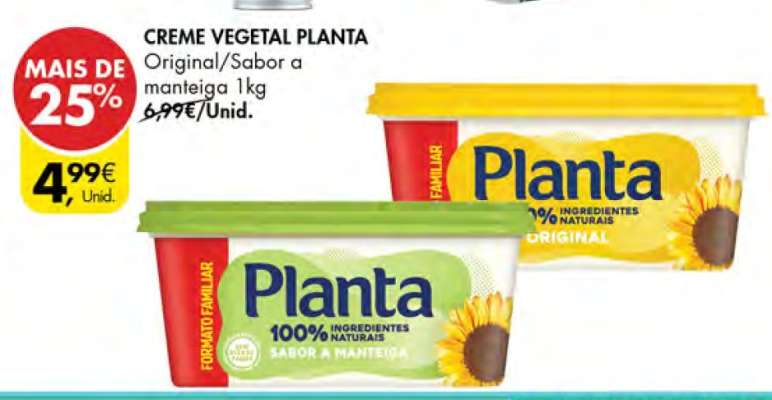 Creme Vegetal Planta