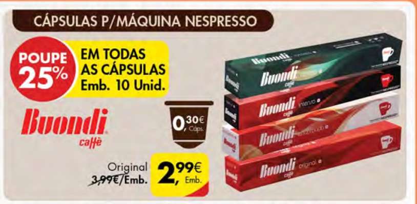 Cápsulas Buondi para Máquina Nespresso