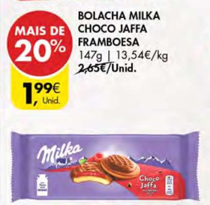 Bolacha Milka Choco Jaffa Framboesa