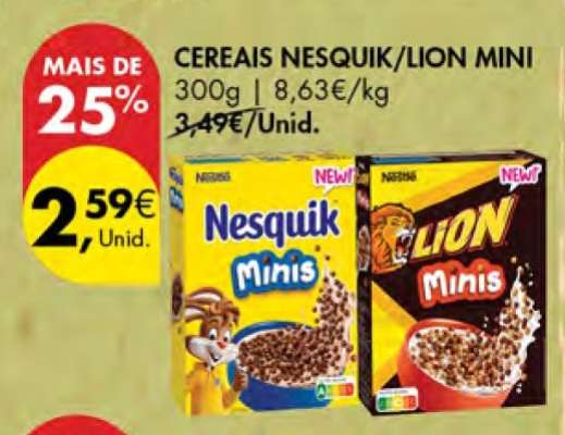 Cereais Nesquik/Lion Mini