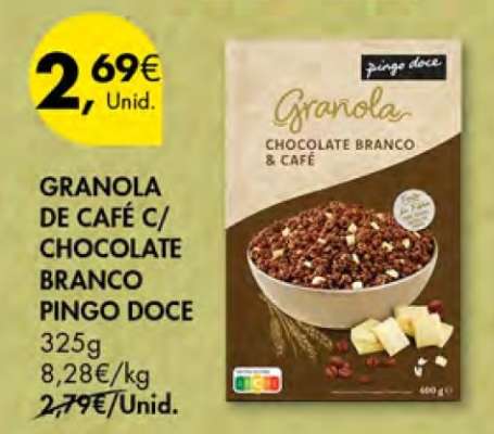 Granola de Café c/ Chocolate Branco Pingo Doce