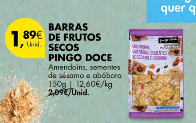Barras de Frutos Secos Pingo Doce