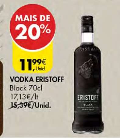 VODKA ERISTOFF Black 70cl