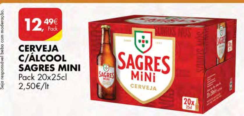 CERVEJA C/ ÁLCOOL SAGRES MINI