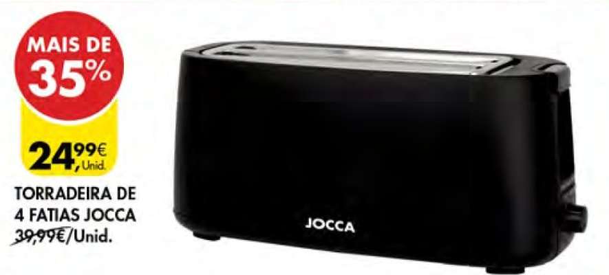 Torradeira de 4 Fatias Jocca