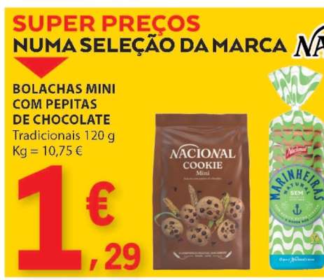 Bolachas Mini com Pepitas de Chocolate