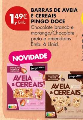 Barras de Aveia e Cereais Pingo Doce