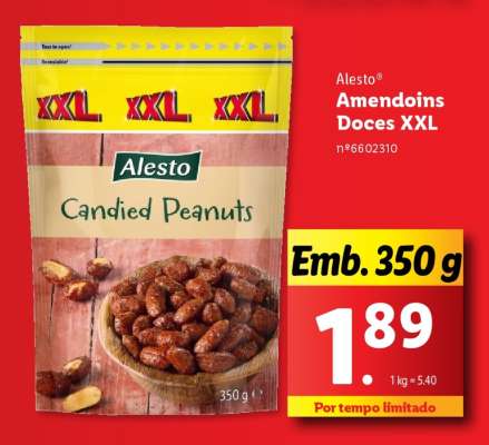 Alesto Amendoins Doces XXL