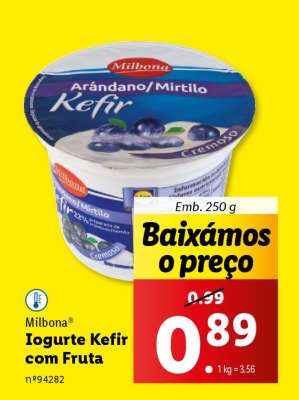 Milbona Iogurte Kefir com Fruta