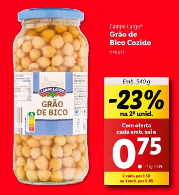 Campo Largo Grão de Bico Cozido