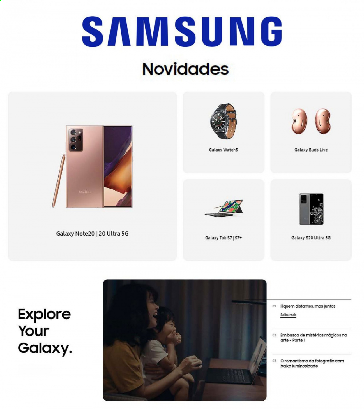Folheto Samsung.